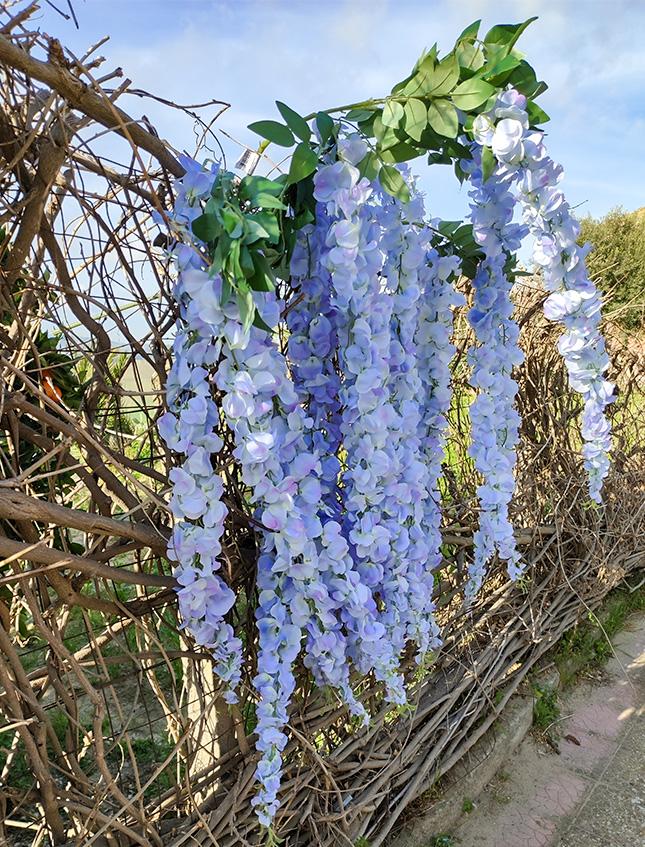 Glicine cadente x 3 H 150 cm. in poliestere - Sconti per fioristi e aziende .