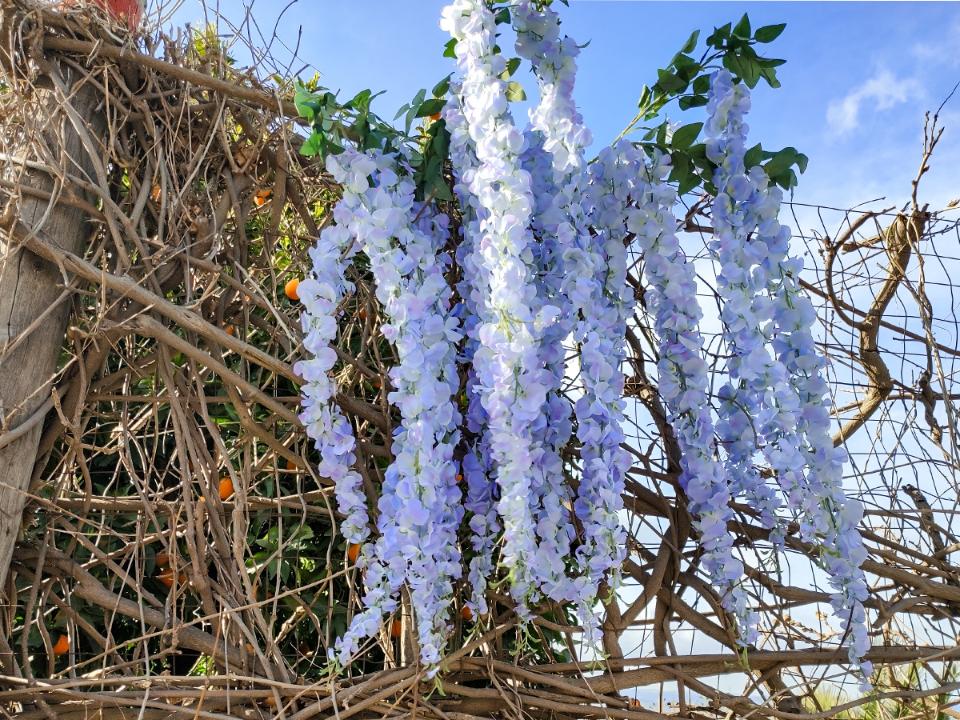 Glicine cadente x 3 H 150 cm. in poliestere - Sconti per fioristi e aziende