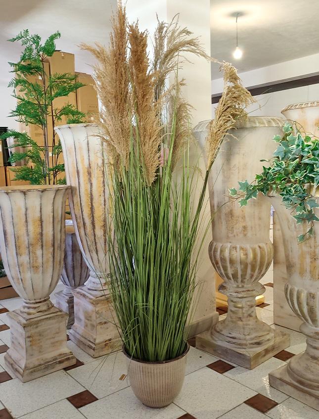 Pianta di Pampas H 170 - Sconti per Fioristi e Aziende . - Artificiale con Grass