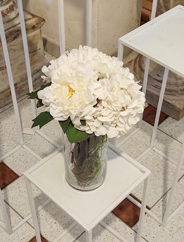 Mazzo ortensia e peonie x 4   - Sconti per fioristi e aziende . - iH 30 n poliestere