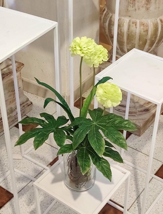 Allium x 3 H 49 Bianco - Sconti per fioristi e aziende . -In poliestere
