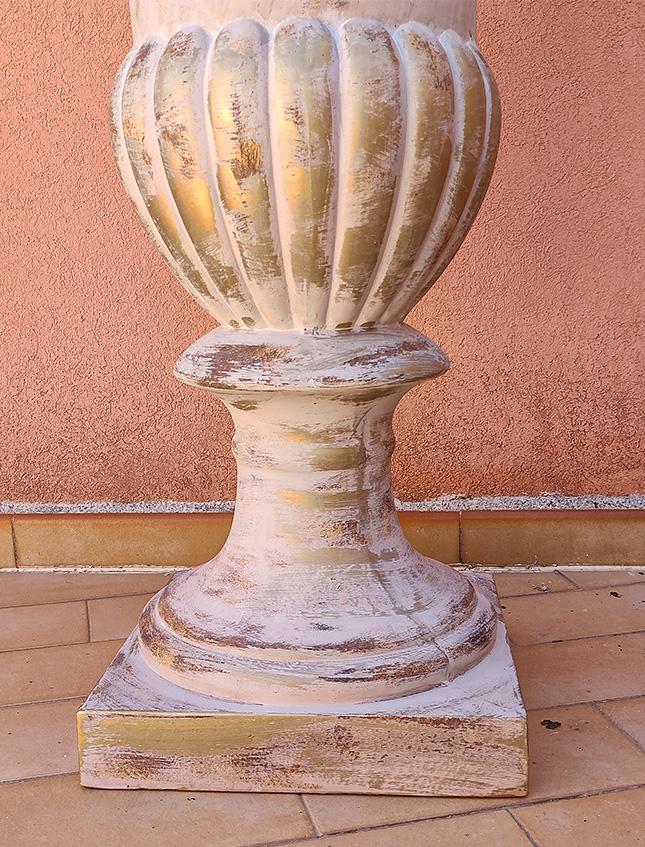 Coppa Romana Pietra Antica  - Sconti per Fioristi e Aziende . - Vetroresina H 62/92/122