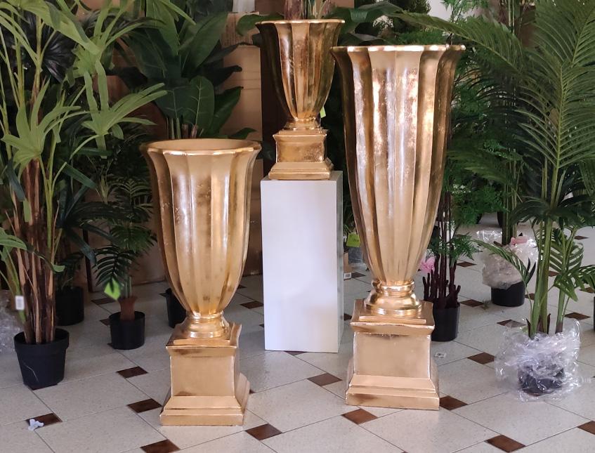 Coppa Oro Lucido c/base  - Sconti per Fioristi e Aziende . - Vetroreina H 61/91/122