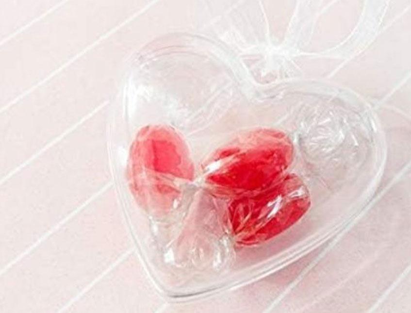 Cuore apribile x 5 in plastica mm. 80 Sconti per Fioristi, Wedding e Aziende