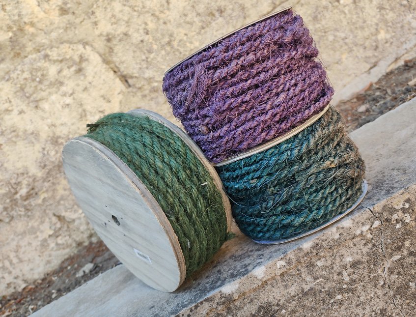 Cordone di canapa intrecciata - Ultimo stock x 3 disponibile - Rotoli H 5 mm x  25 Mt.