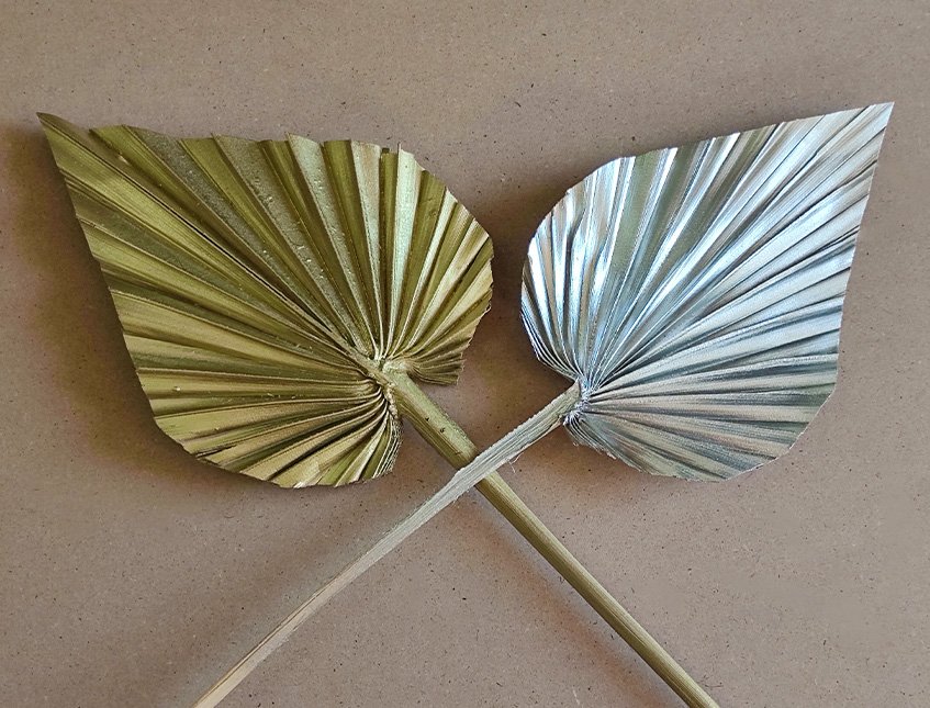 Palm Spear H56 Oro/Argento - Sconti per Fioristi e Aziende - Confezione da 5 foglie
