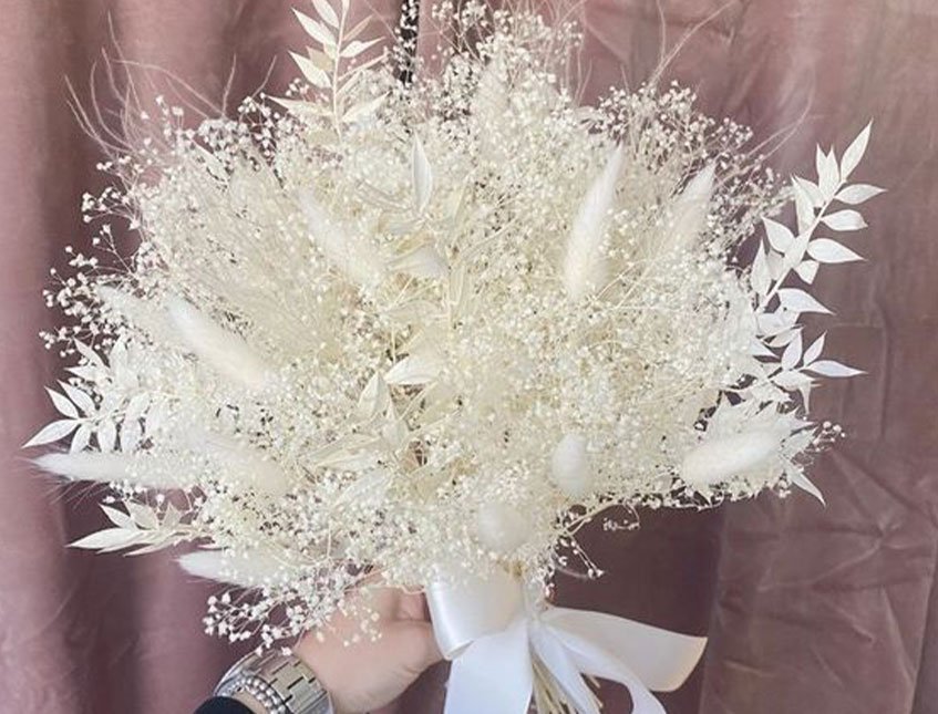 Broom Bloom Gr. 100 - Sconti per Fioristi e Aziende - Bianco e Naturale