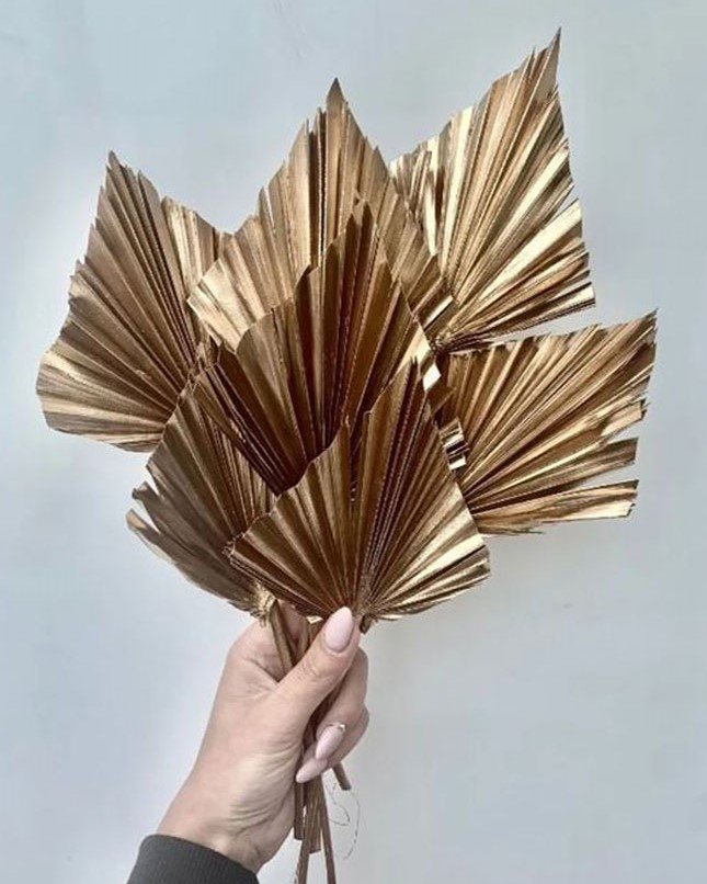 Palm Spear H56 Oro/Argento - Sconti per Fioristi e Aziende - Confezione da 5 foglie