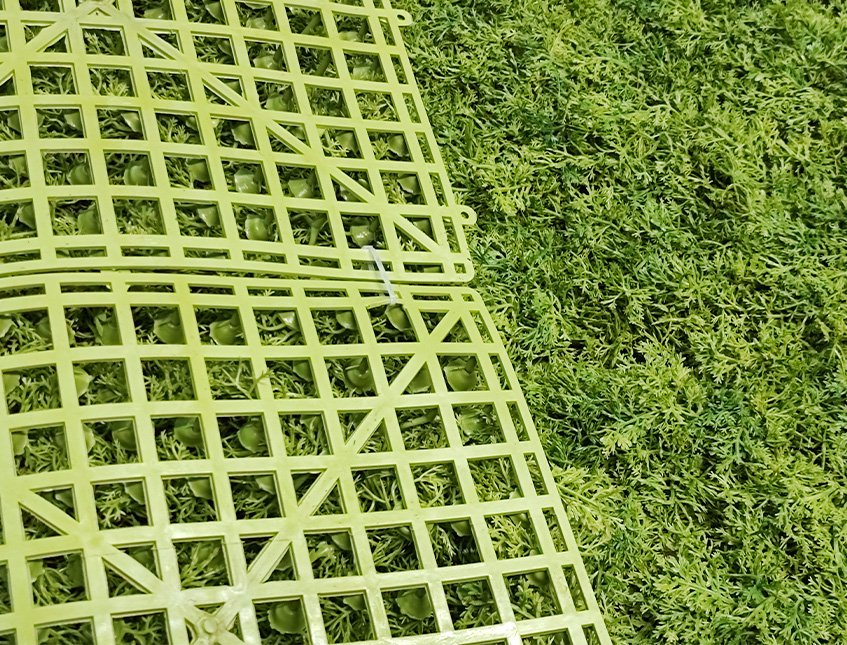 Pannello Muschio cm. 50x50 - Sconti per Fioristi e Aziende . - Artificiale Gommato