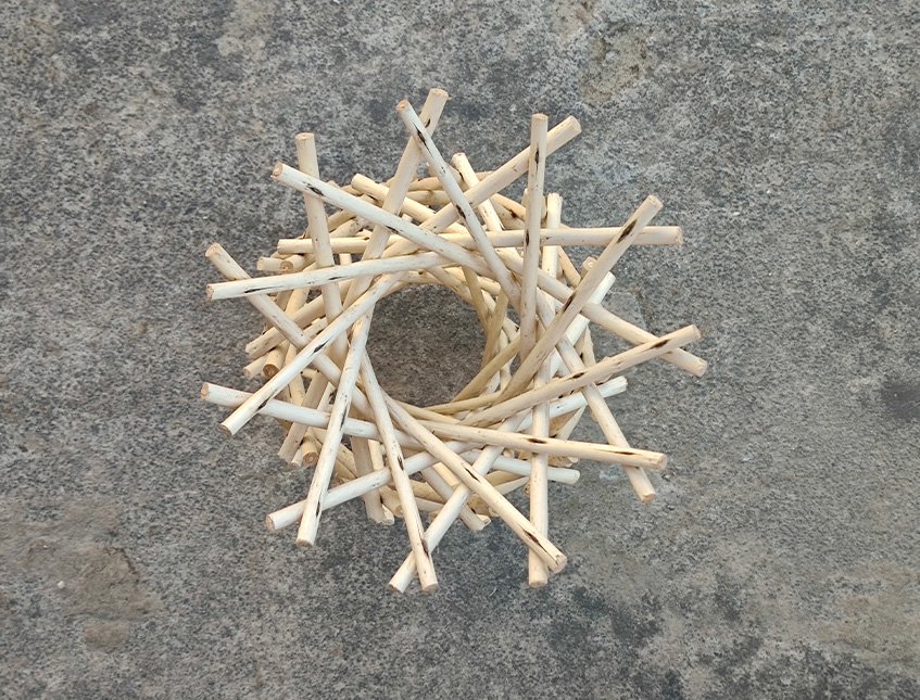 Alzata pieghevole in vimini - Sconto per Fioristi e Aziende - estensibile da cm. 45 a cm. 60