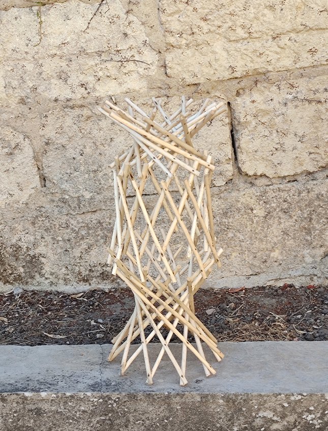 Alzata pieghevole in vimini - Sconto per Fioristi e Aziende - estensibile da cm. 45 a cm. 60