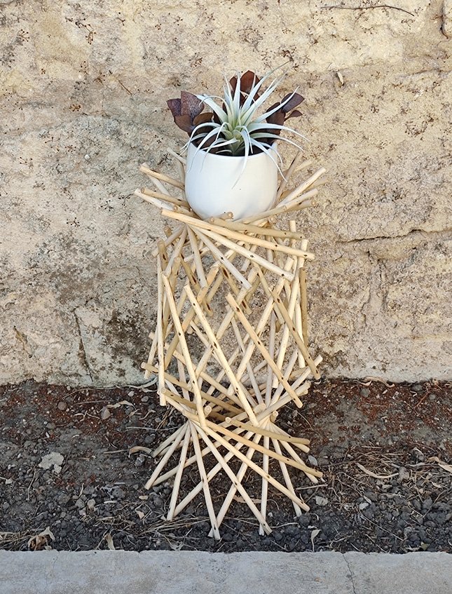 Alzata pieghevole in vimini - Sconto per Fioristi e Aziende - estensibile da cm. 45 a cm. 60