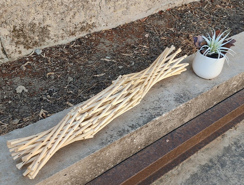 Alzata pieghevole in vimini - Sconto per Fioristi e Aziende - estensibile da cm. 45 a cm. 60