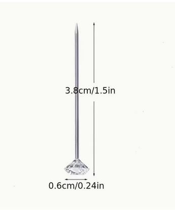 Diamante Sintetico su Spillo - Sconti per Fioristi e Aziende - Diamanti mm. 6 - 8 - 10