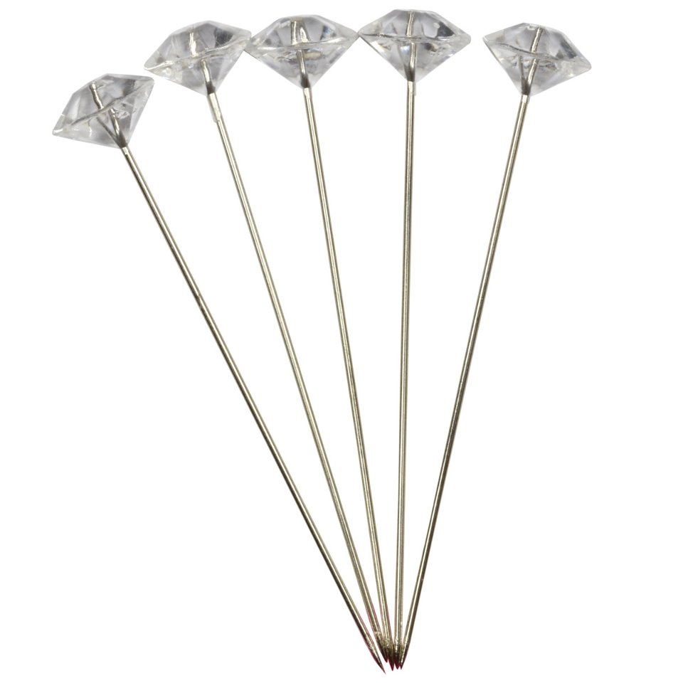 Diamante Sintetico su Spillo - Sconti per Fioristi e Aziende - Diamanti mm. 6 - 8 - 10