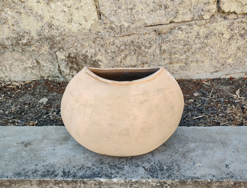 Vaso Bombato H 30 X 35 -  Sconto per Fioristi e Aziende - in terracotta grezza