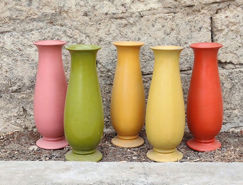 Vaso Kalim  H 40 dm. 11 -  Sconto per Fioristi e Aziende - in terracotta Colorata