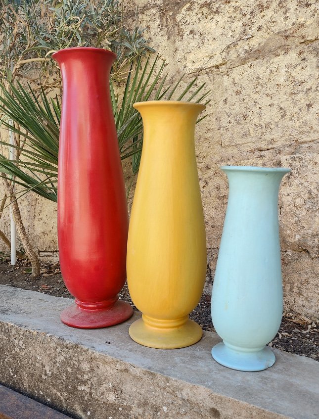 Vaso Kalim H 30 dm.10  -  Sconto per Fioristi e Aziende - Terracotta Colorata