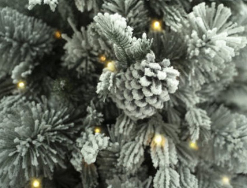Albero Montepigna Snow c/led - Sconti per Fioristi e Aziende - H 180/210/240 in PE+PVC