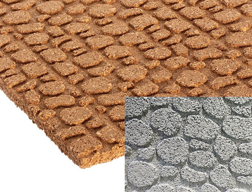 Pannello sughero pietra tonda - Sconto per Fioristi e Aziende . - 4 pezzi 10x25 Per Presepe