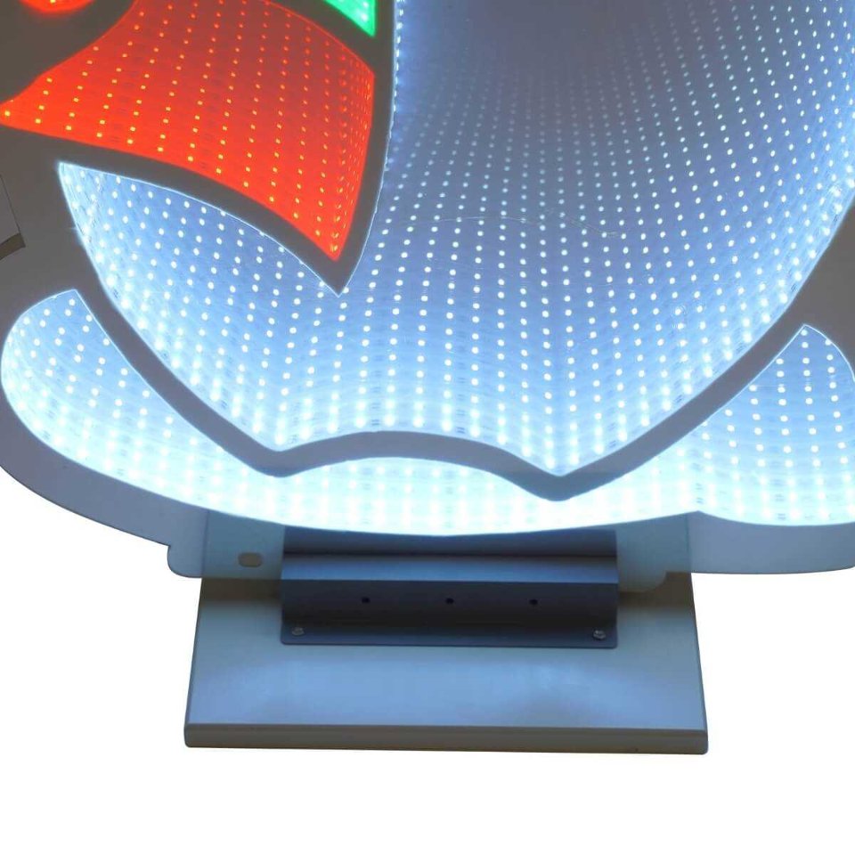 Pupazzo di Neve 3D  H 120 - Sconto per Fioristi e Aziende - Luminoso Infinity Mirror