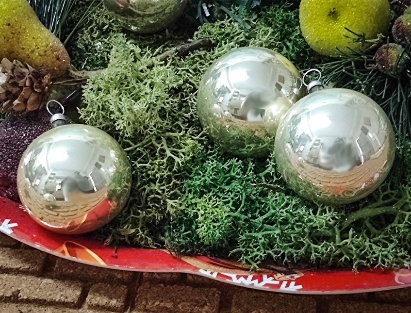 Palline in vetro dm. 4 - Sconto per Fioristi e Aziende - x 12 Argento