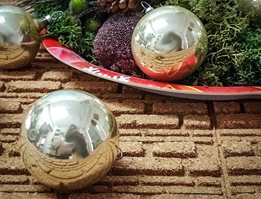 Palline in vetro dm. 4 - Sconto per Fioristi e Aziende - x 12 Argento