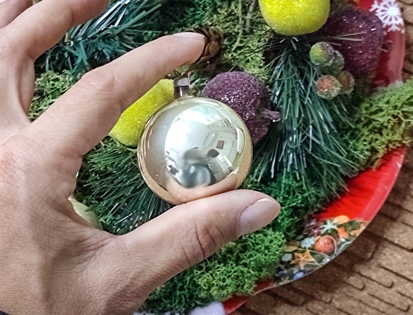 Palline in vetro dm. 4 - Sconto per Fioristi e Aziende - x 12 Argento