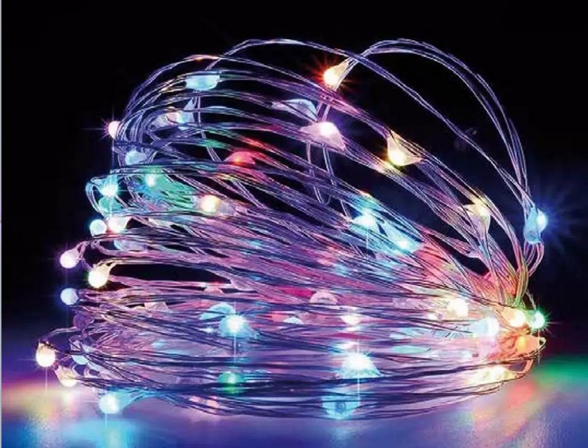 Filo 300 Luci Led da mt.10 - Sconti per Fioristi e Aziende - Rocchetto Multicolor