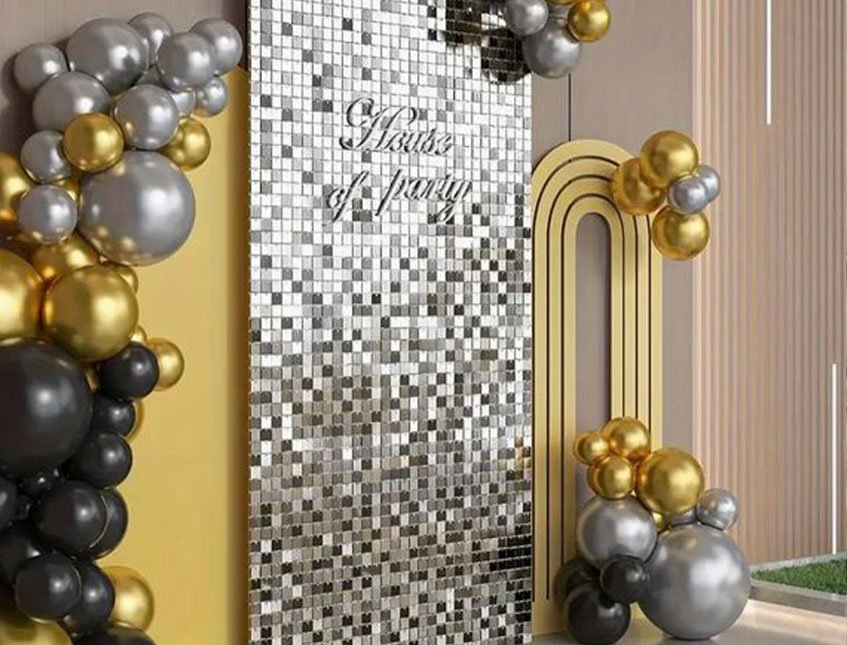 Pannello Paillettes quadrato Metallico Cangiante - Sconti per Fioristi e Aziende . - Misura cm. 30 x30