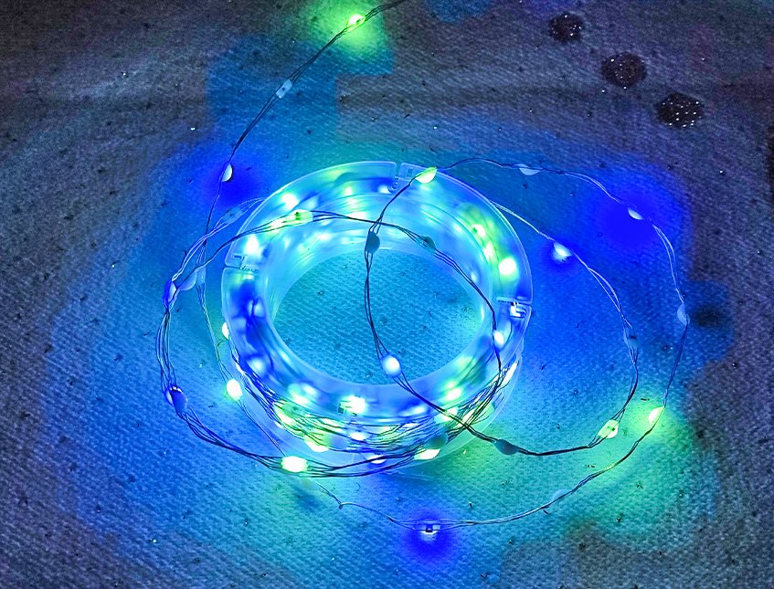Filo 300 Luci Led da mt.10 - Sconti per Fioristi e Aziende - Rocchetto Multicolor