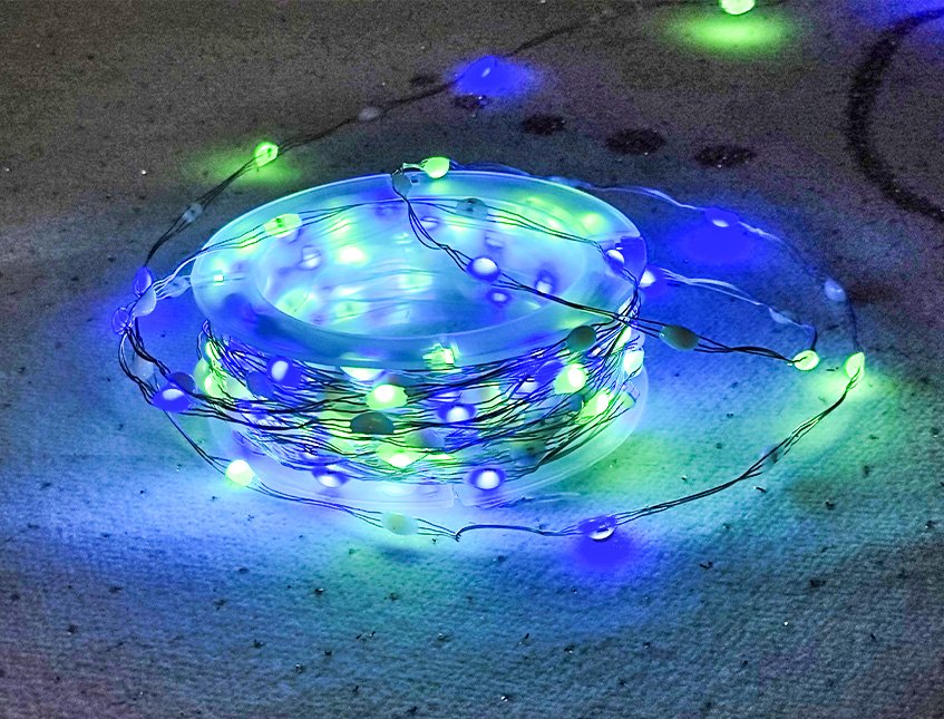 Filo 300 Luci Led da mt.10 - Sconti per Fioristi e Aziende - Rocchetto Multicolor