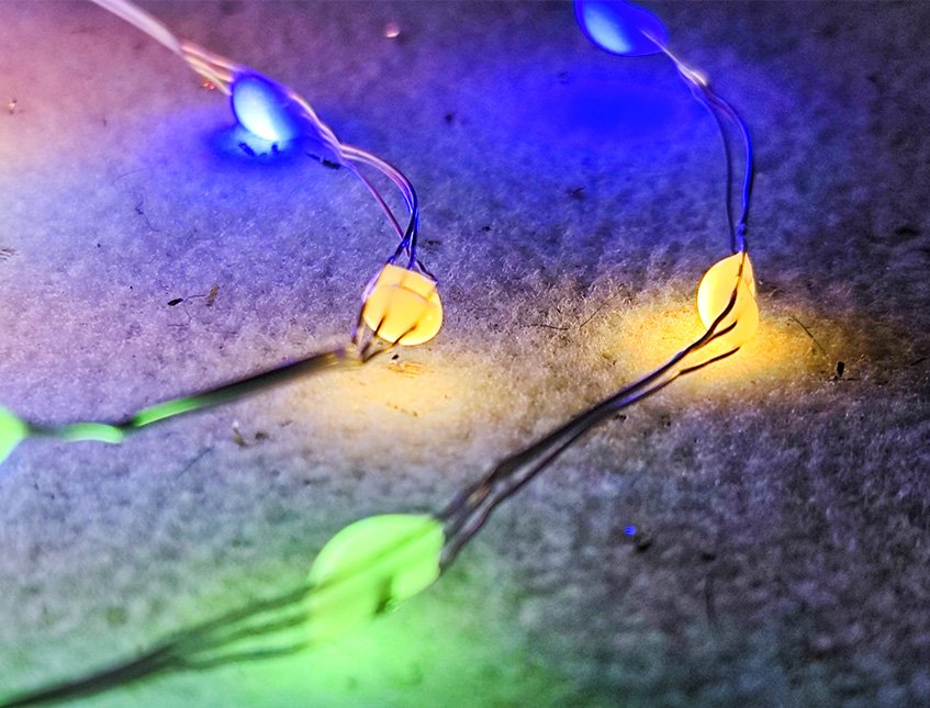 Filo 300 Luci Led da mt.10 - Sconti per Fioristi e Aziende - Rocchetto Multicolor