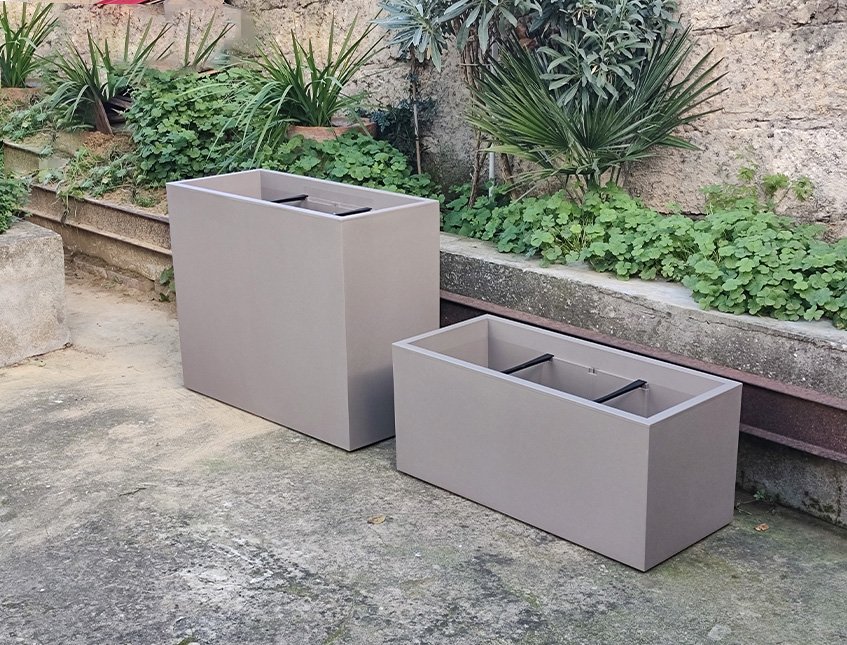 Fioriera retta H 65 Tortora - Sconti per Fioristi e Aziende . - in ABS