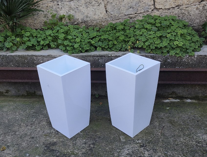 Vaso Infinity H 52 Bianco - Sconti per Fioristi e Aziende . - in ABS