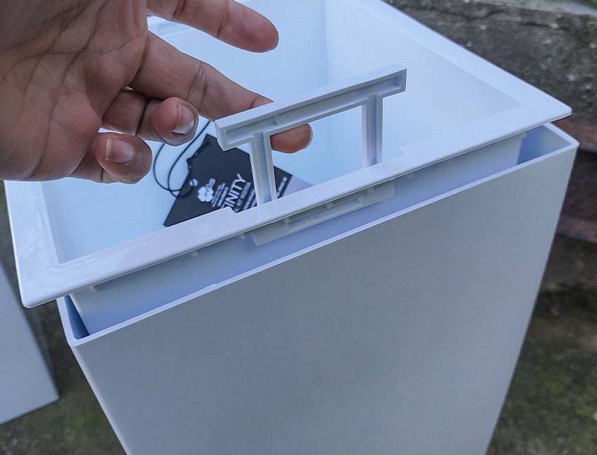 Vaso Infinity H 52 Bianco - Sconti per Fioristi e Aziende . - in ABS