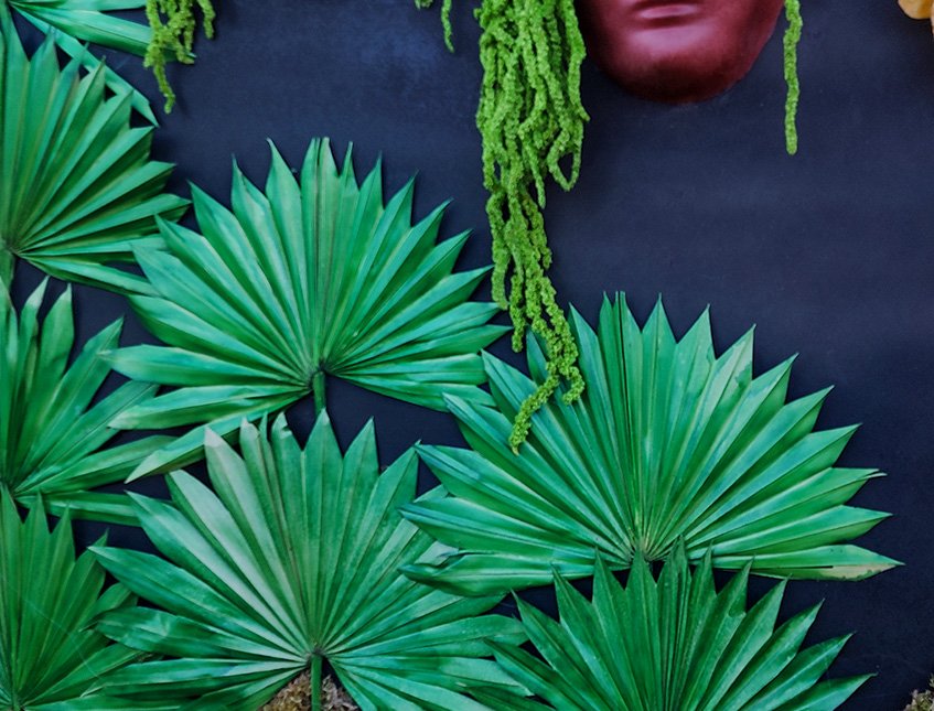 Quadro 100 X 100 Jungle  - Sconto per Fioristi e Aziende Fiorissima - con disidratati e preservati