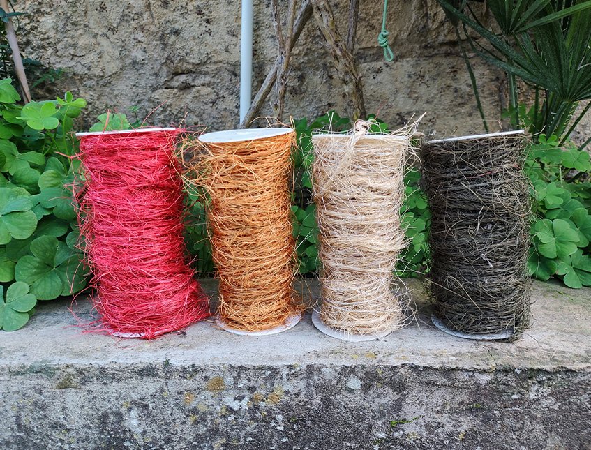 Nastro in canapa Naturale - Sconto per Fioristi e Aziende - Rotolo da  mt.10 Animato