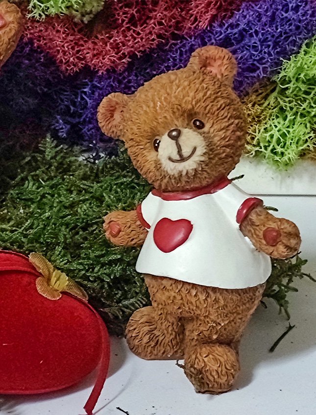 Orsetti Teddy Love x 3  - Sconti per Fioristi e Aziende - H 10 in ceramica