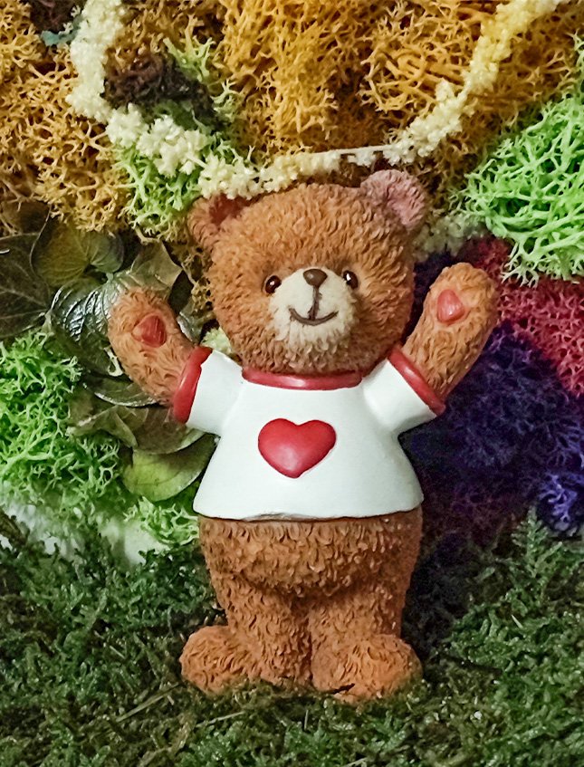 Orsetti Teddy Love x 3  - Sconti per Fioristi e Aziende - H 10 in ceramica