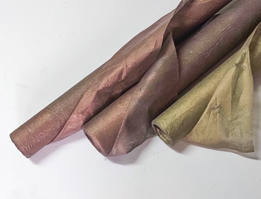 Bobina Velur Stesa H 100   - Sconti per Fioristi e Aziende - Rotolo mt. 20 glitterata