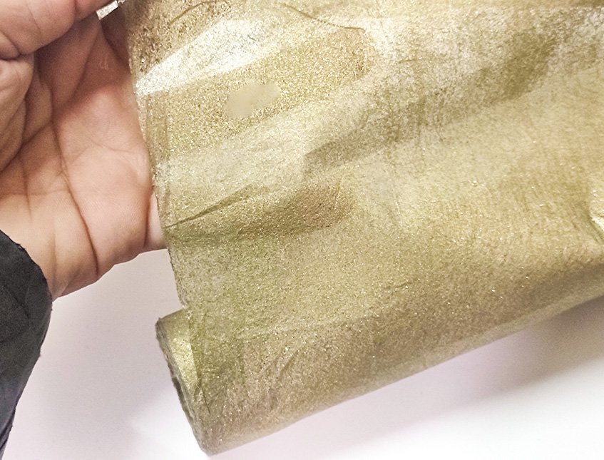Bobina Velur Stesa H 100   - Sconti per Fioristi e Aziende - Rotolo mt. 20 glitterata