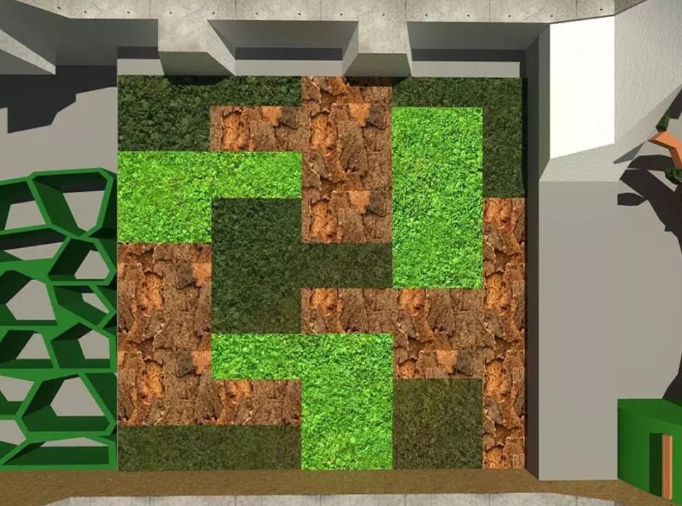 Parete Moss Stabilizzata - Sconti per Fioristi e Aziende . - Stile Moss Mix Corteccia