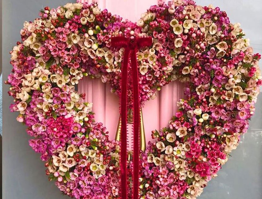 Cuore spugna Aperto x 2 Pz - Sconti per Fioristi e Aziende - Ydro da cm. 25-30-36-45