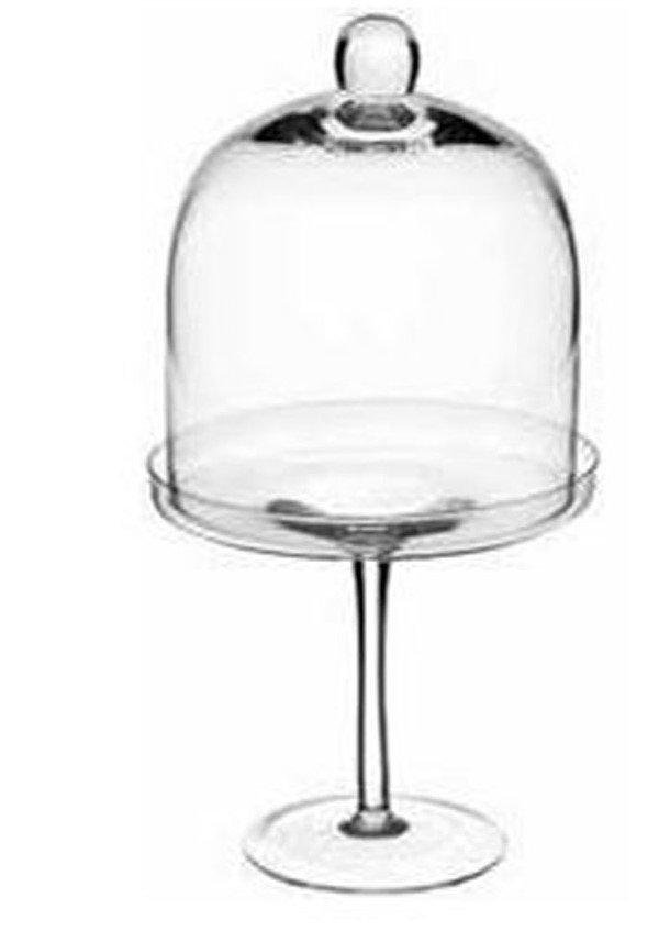 Alzata portadolci con campana in vetro H 32 dm. 16 - Sconti per Fioristi e Aziende