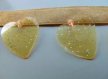 Nastro Raso con Cuori PVC  - Sconti per Fioristi e Aziende - Vendito a metro