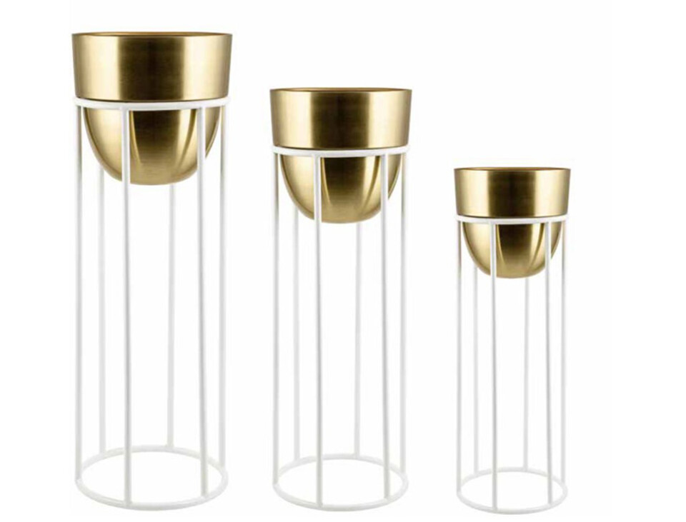 Set alzate Oro in metallo- Sconto per Fioristi e Aziende - x 3 H 86/76/61
