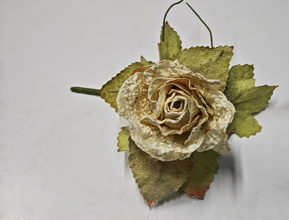 Rose in organza singola - Sconto per Fioristi e Aziende - Artificiali