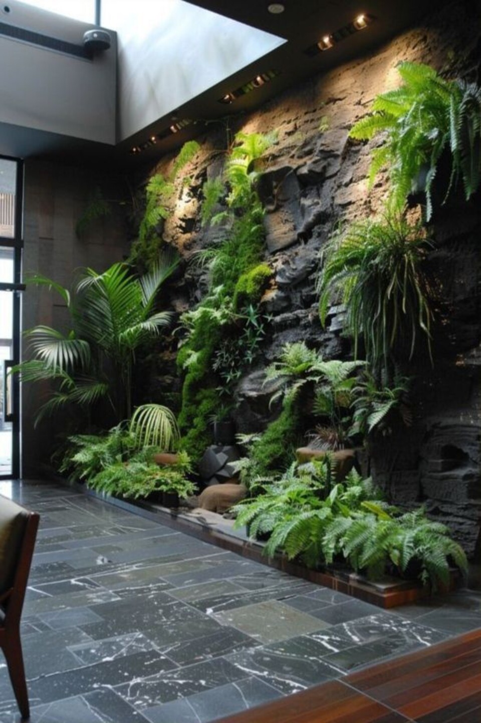 Giardino Verticale su Parete Rocciosa - Sconto per Fioristi e Aziende - con Muschi e Vegetali Preservati