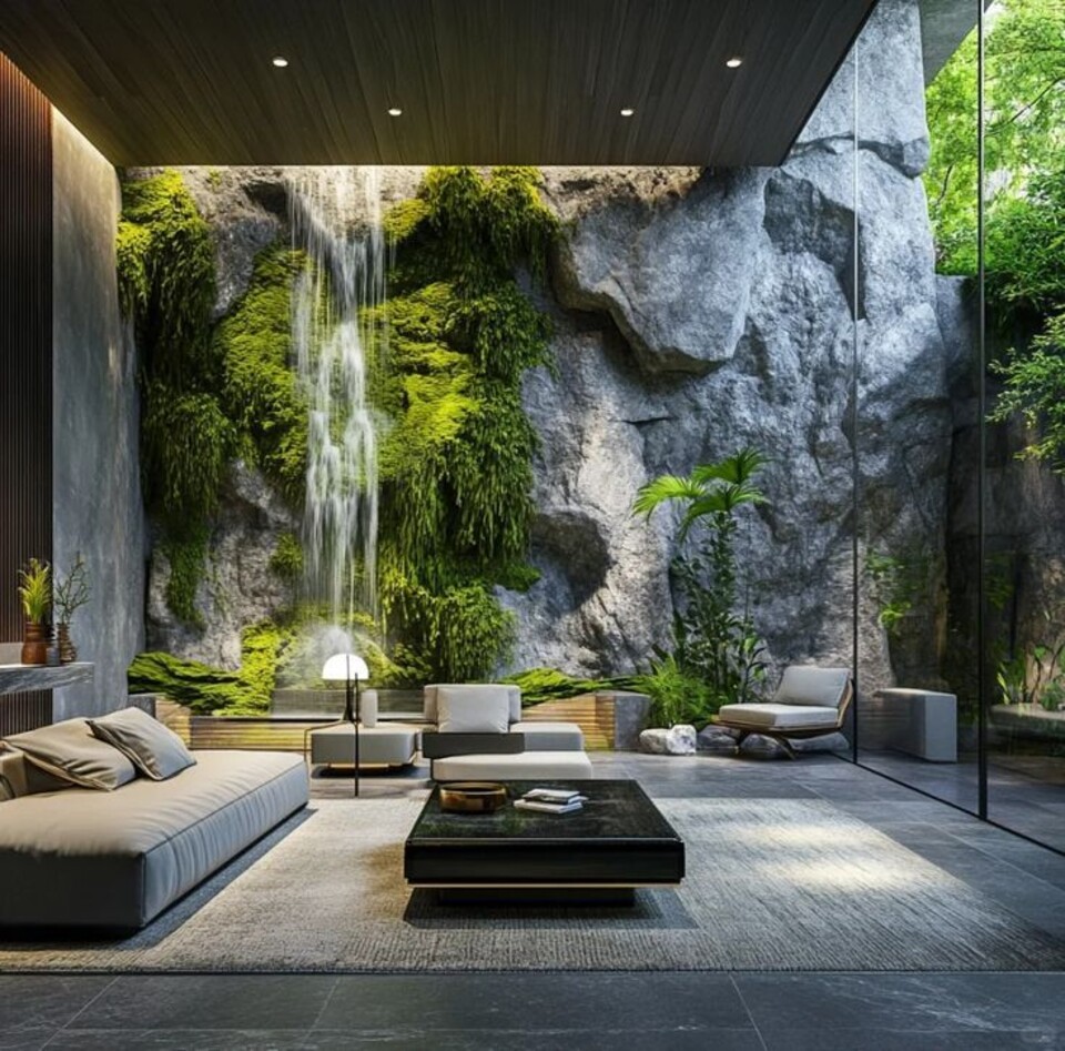 Giardino Verticale Preservato con Cascata - Sconto per Rivenditori e Aziende Fiorissima - Per interno